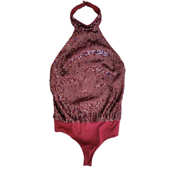 Michael Costello x Revolve Penelope Bodysuit Sequin Open Back Sexy Women XS - Picture 3 of 14